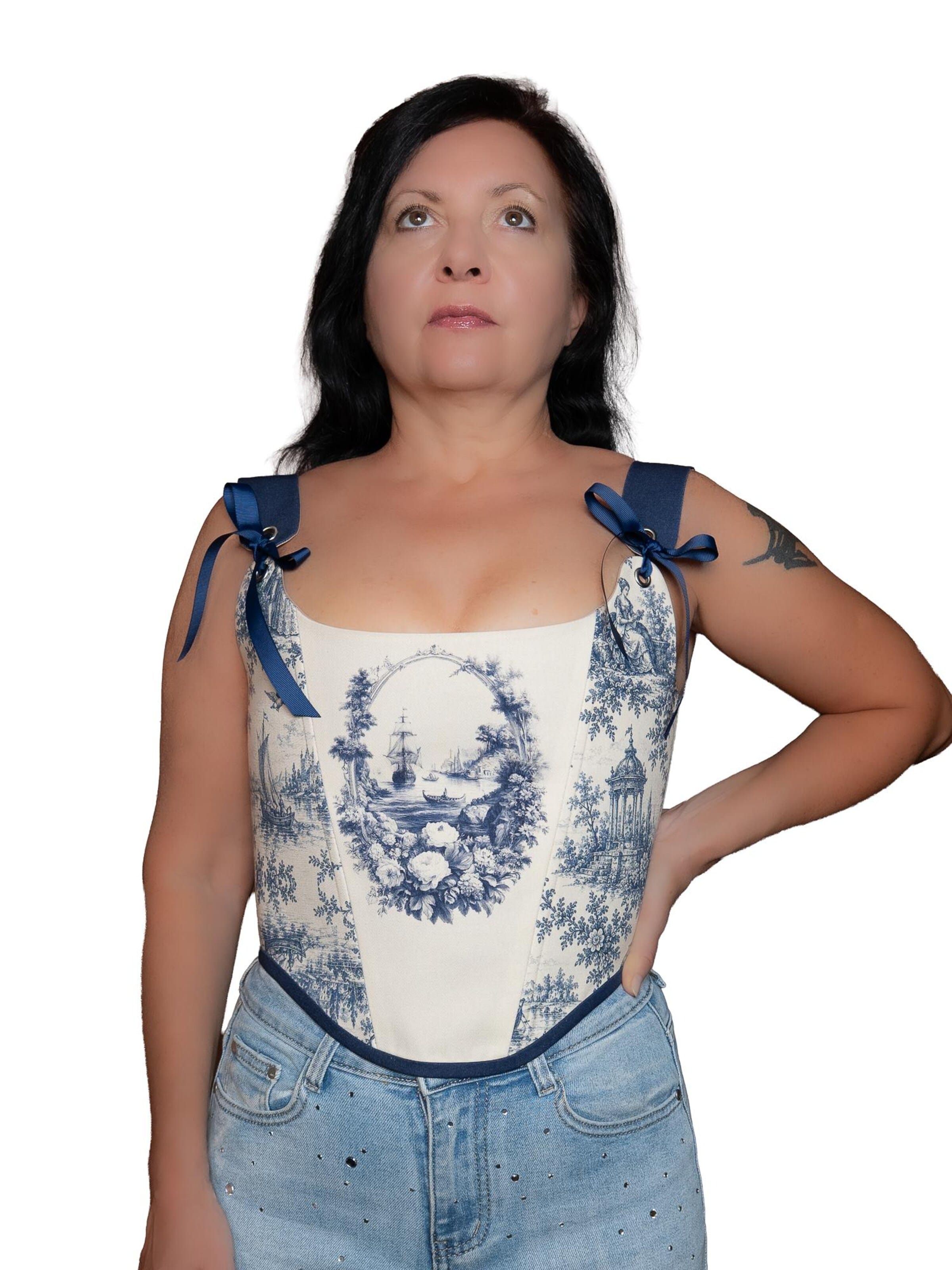 VIADALINNO Corsage in Blue