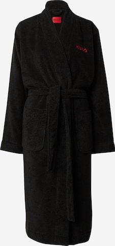 HUGO Банный халат длинный в Черный: спереди