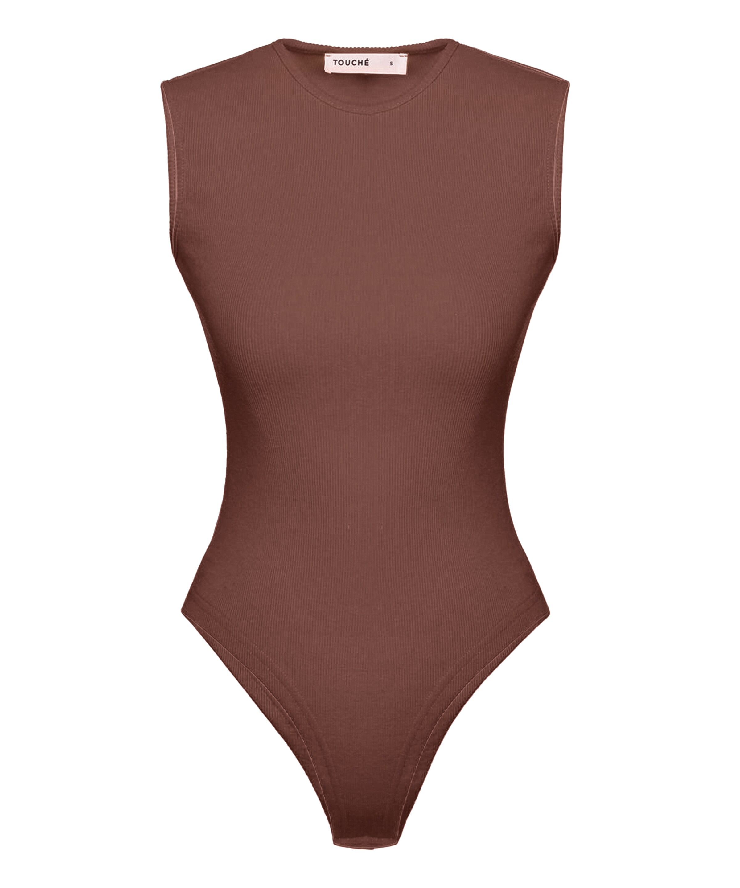 Touche Prive Shirt bodysuit in Brown: front