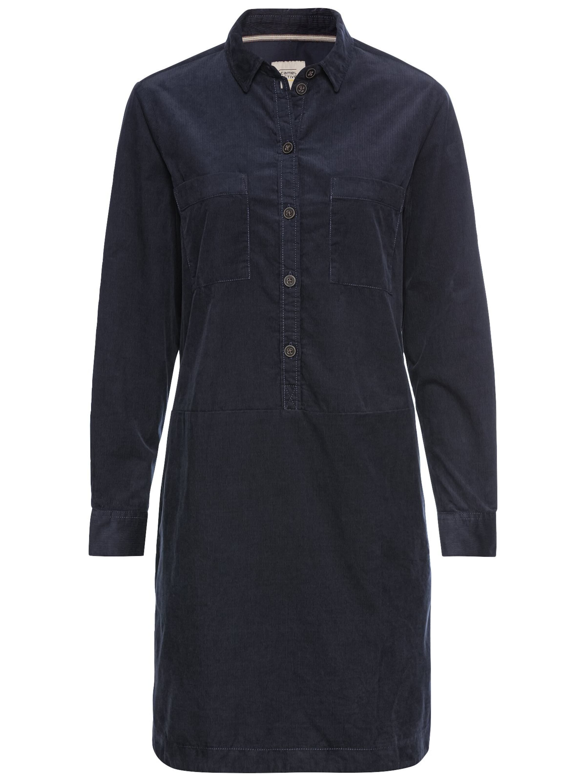 CAMEL ACTIVE Cordkleid aus reiner Baumwolle in Blau: Vorderseite