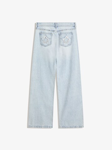 Bershka Baggy Дънки в синьо