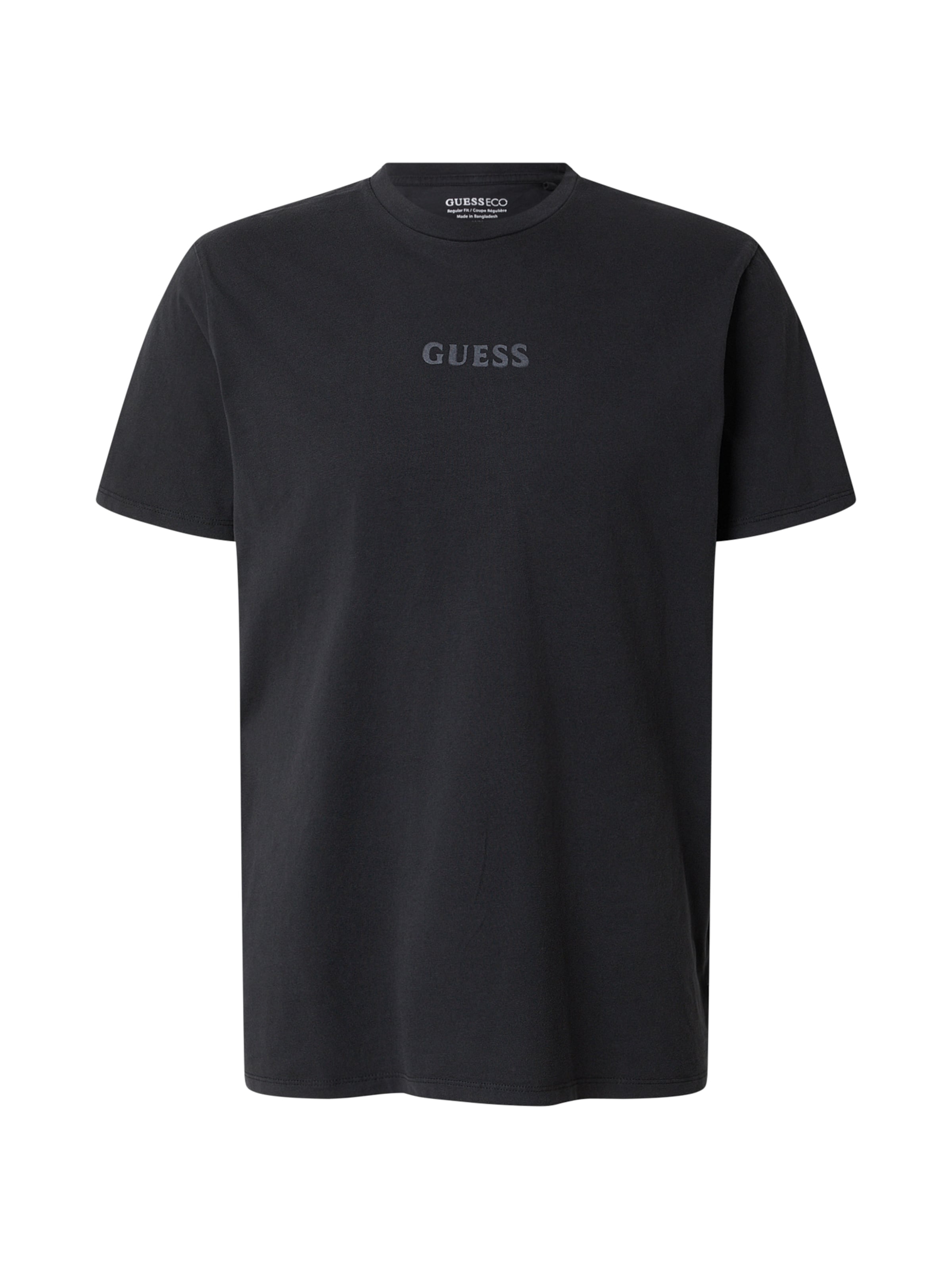 GUESS Футболка 'QUATTRO' в Черный: спереди