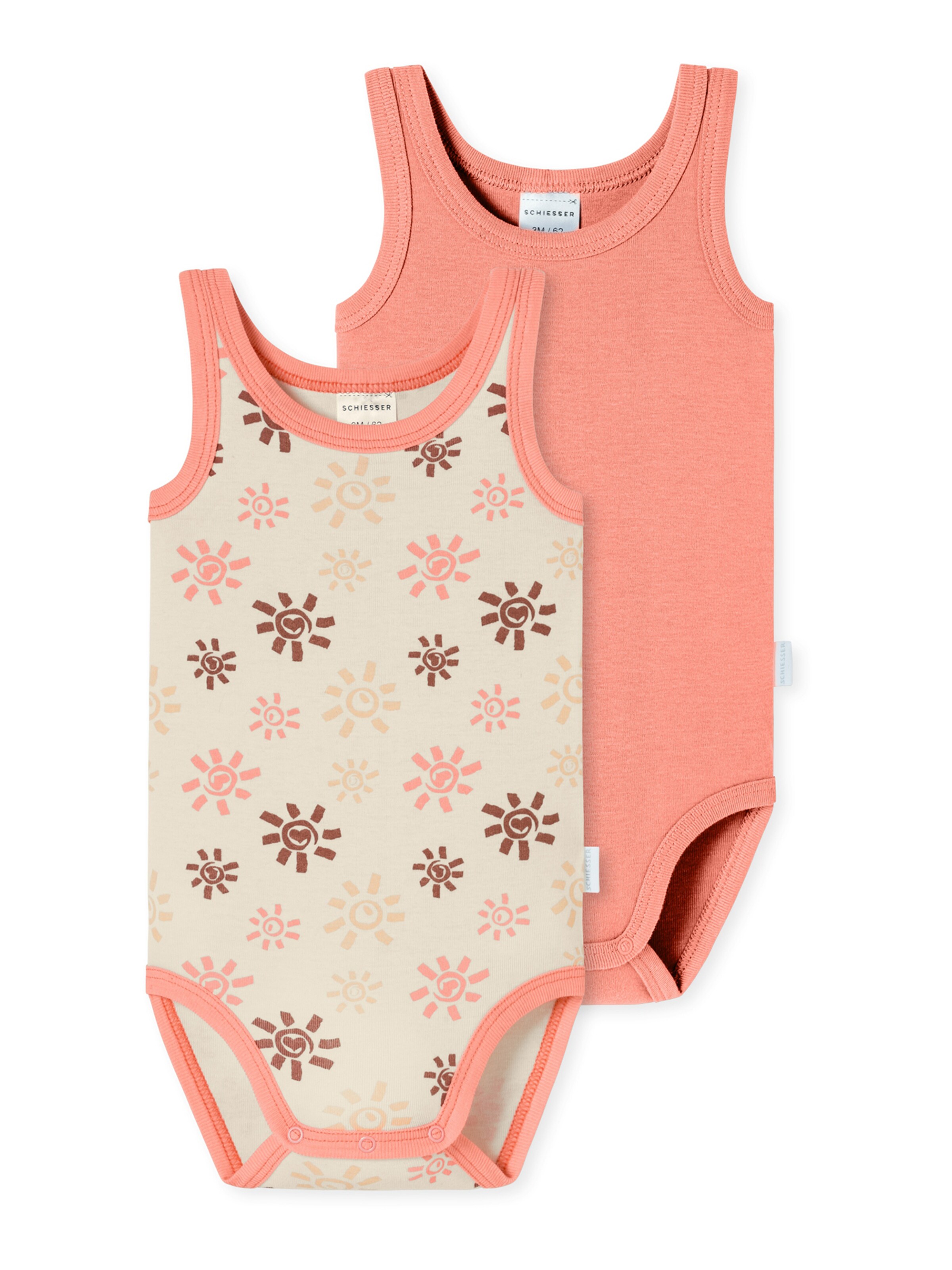 Barboteuse / body ' Natural Organic Cotton ' SCHIESSER en orange : devant