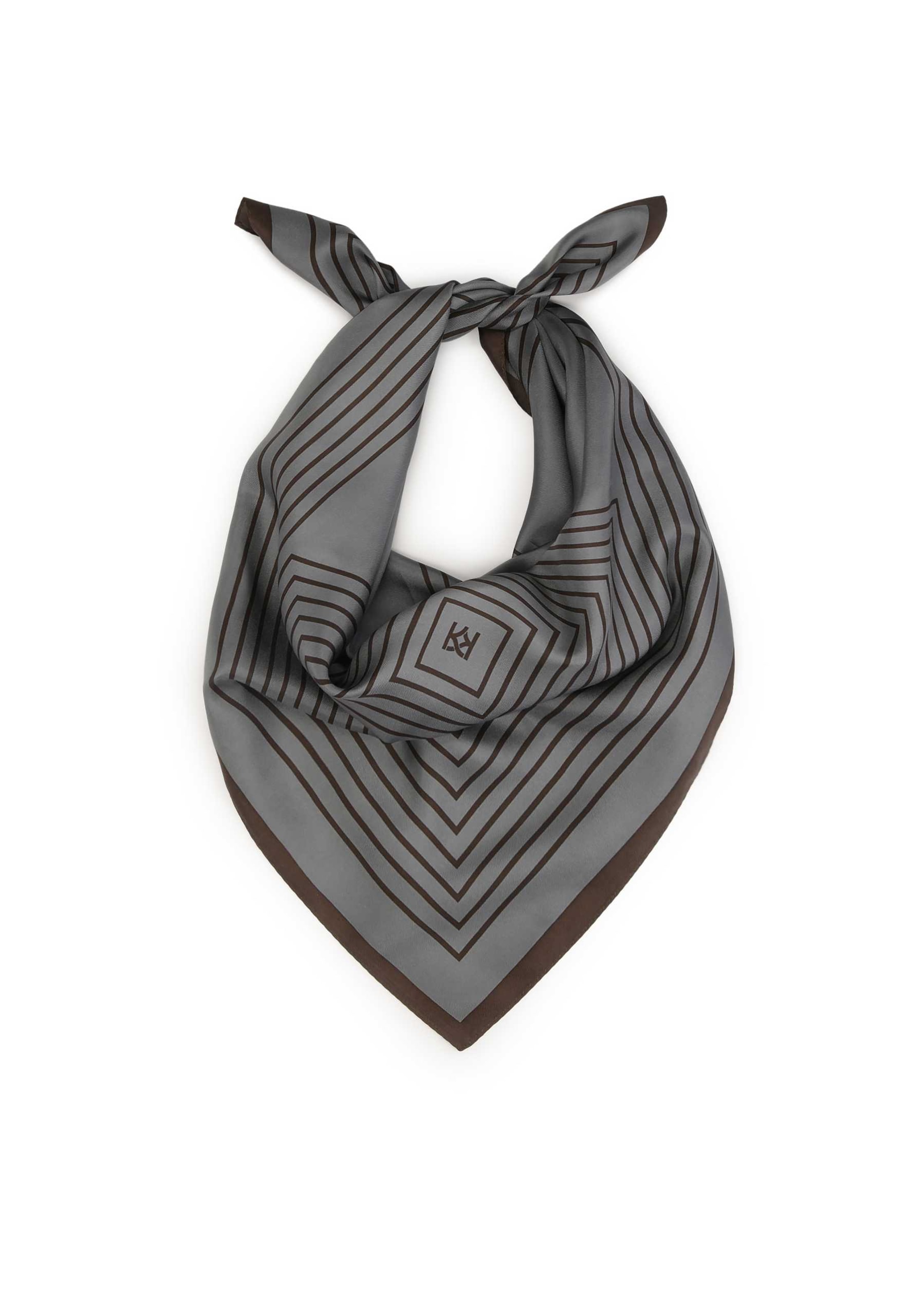 Kazar Schal in Grau: Vorderseite