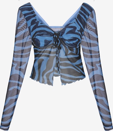faina - Blusa en azul: frente
