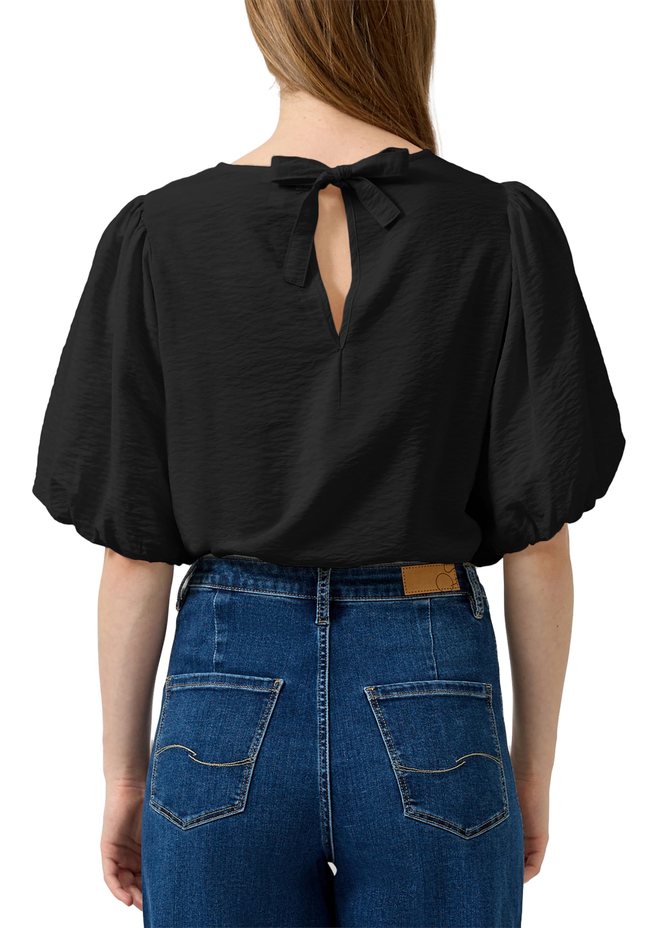 QS Bluse in Schwarz