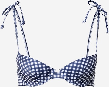 Hunkemöller Balconette Bikini Top in Blue: front