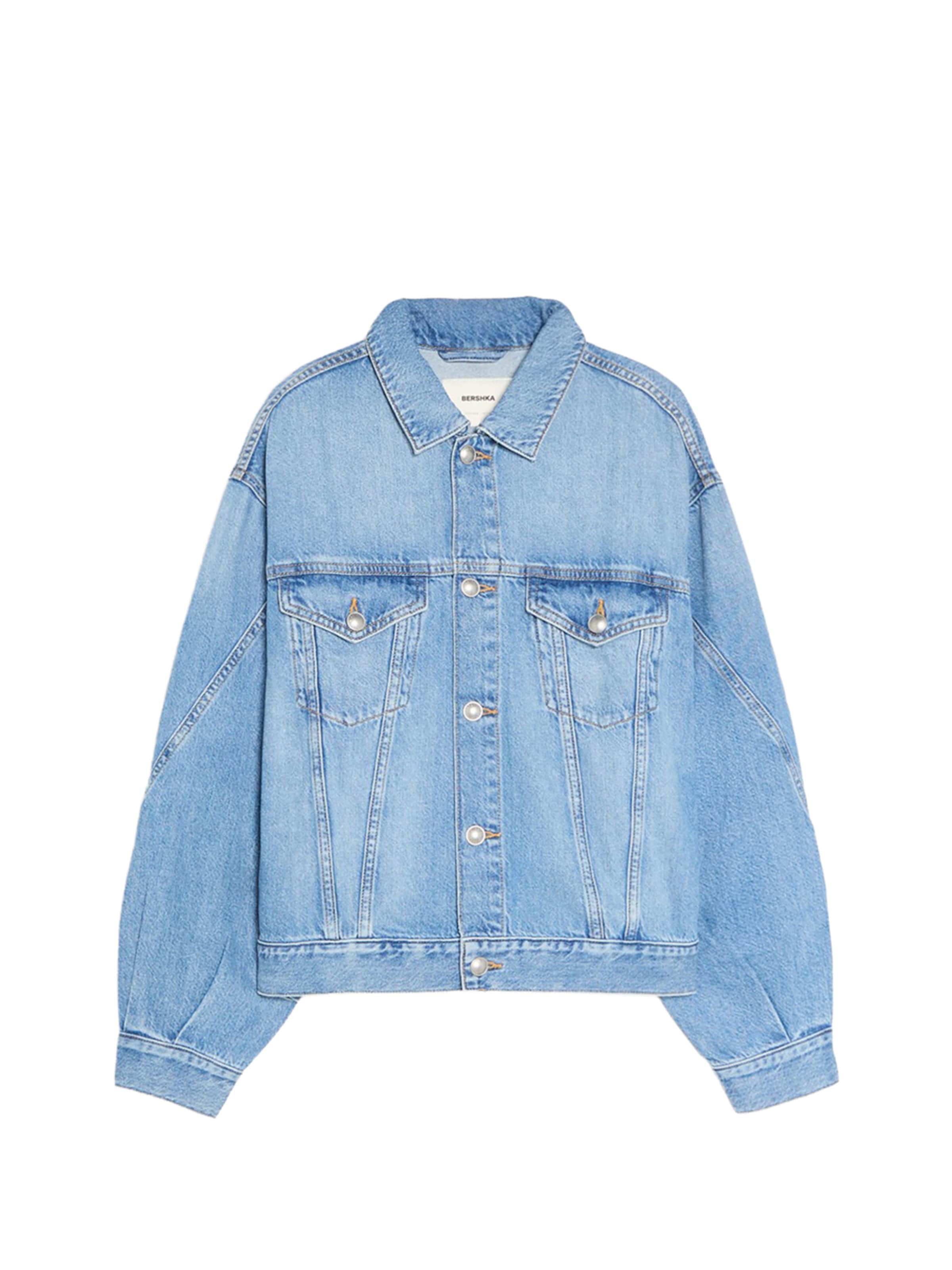 Veste mi-saison Bershka en bleu : devant