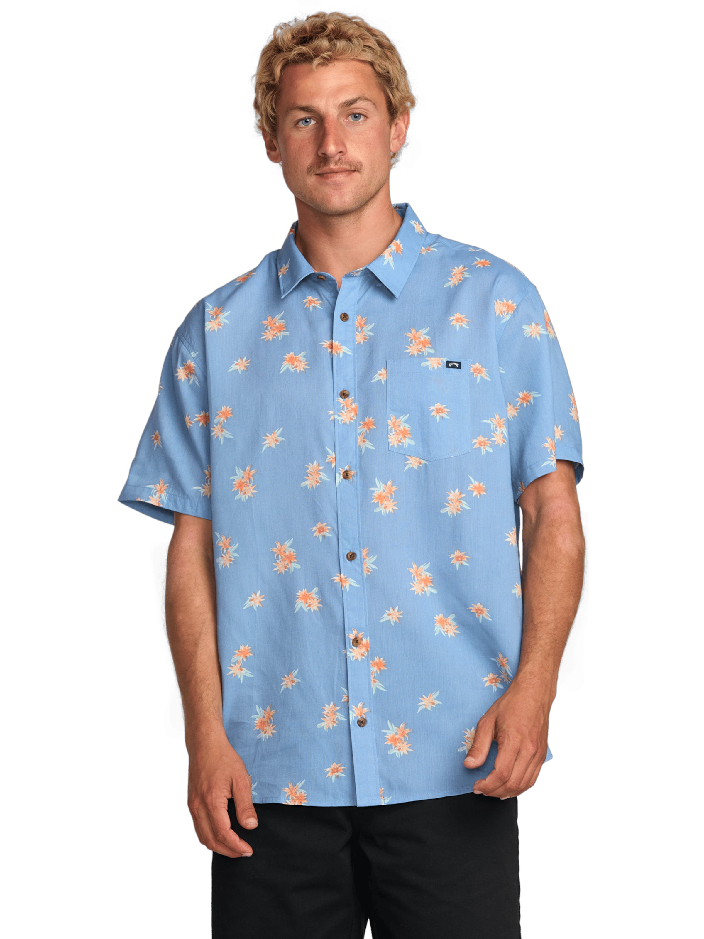BILLABONG Comfort Fit Hemd 'Sundays' in Blau: Vorderseite