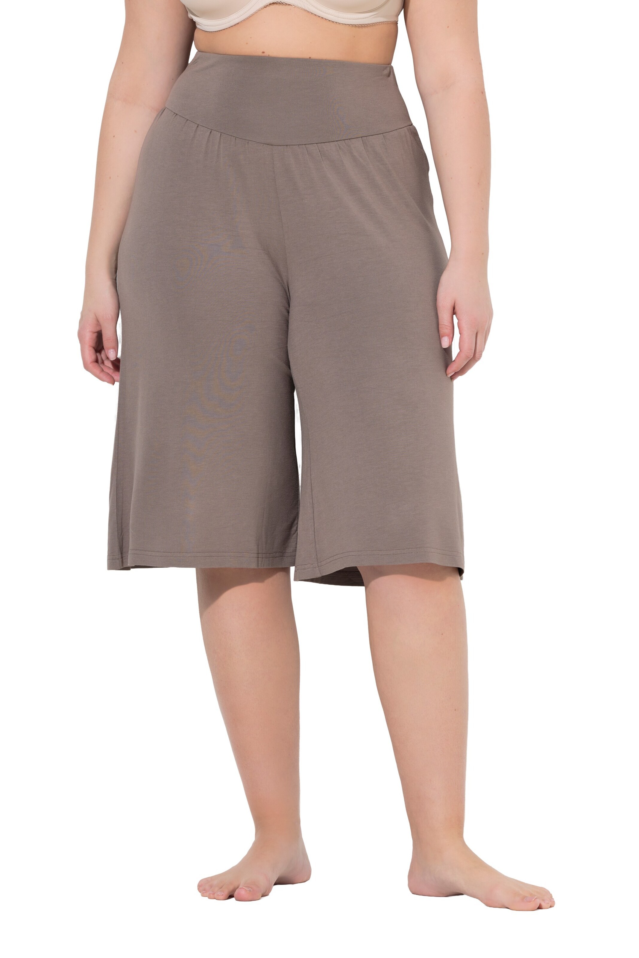 Ulla Popken Wide Leg Shorts in Braun: Vorderseite