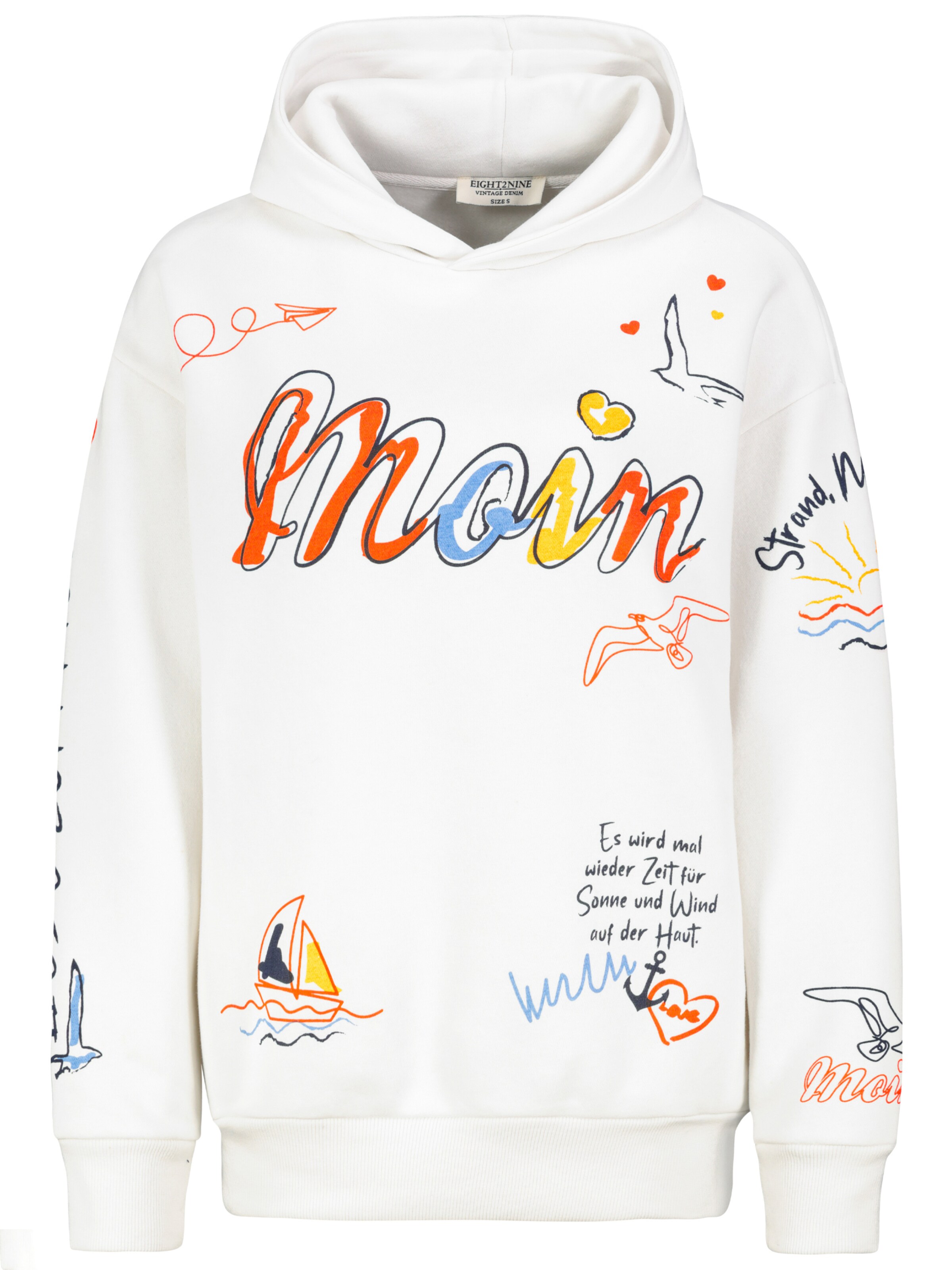 Eight2Nine Sweatshirt in Weiß: Vorderseite