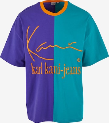 T-Shirt Karl Kani en bleu : devant