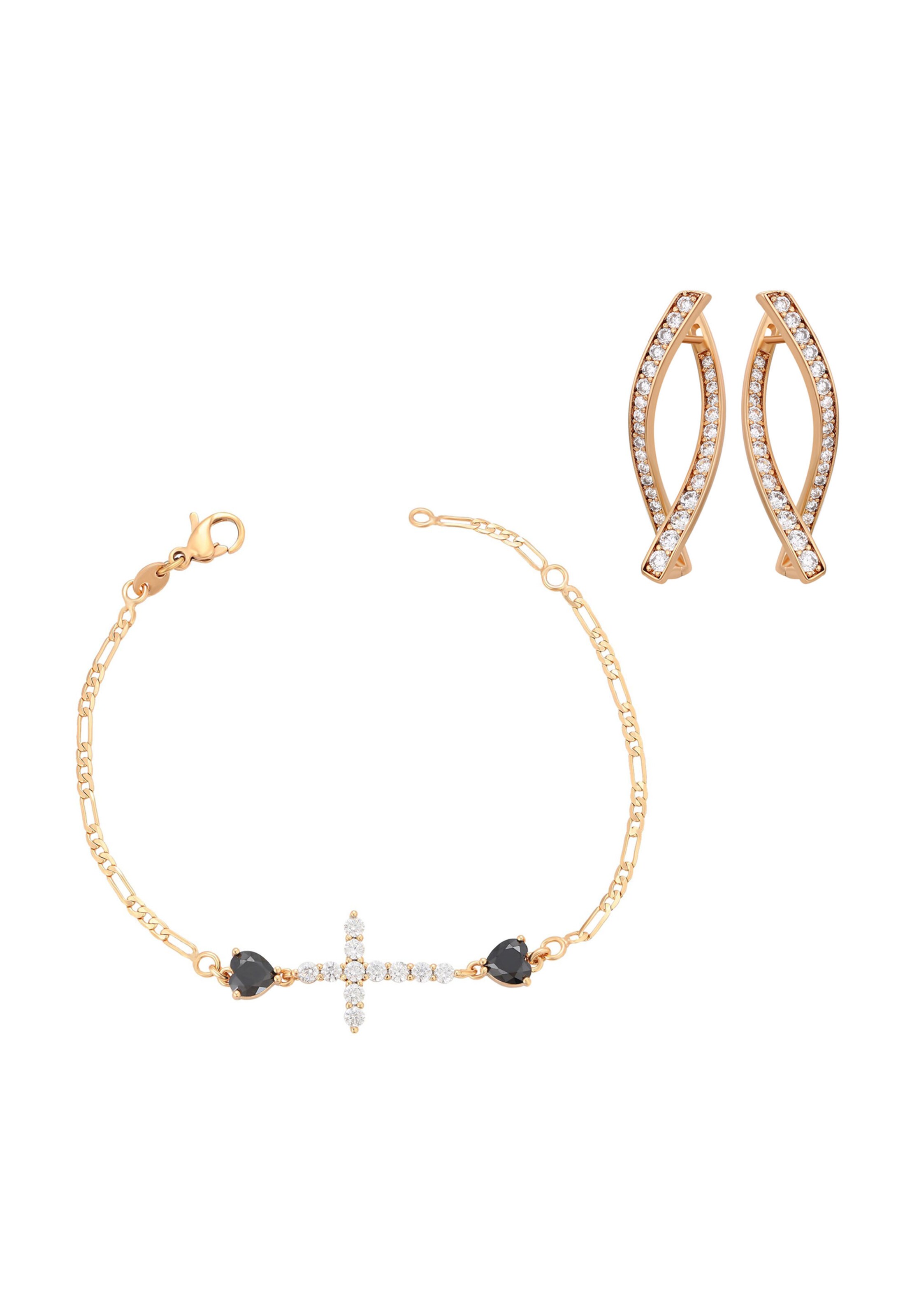 faina - Conjunto de joyería en oro: frente