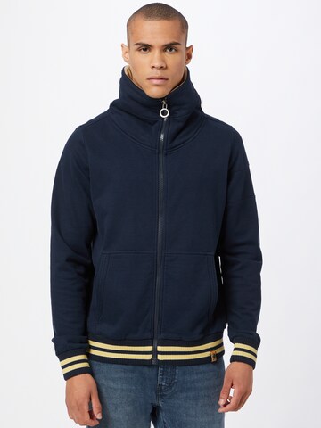 Fli Papigu Sweat jacket 'Become Something More' in Blue: front