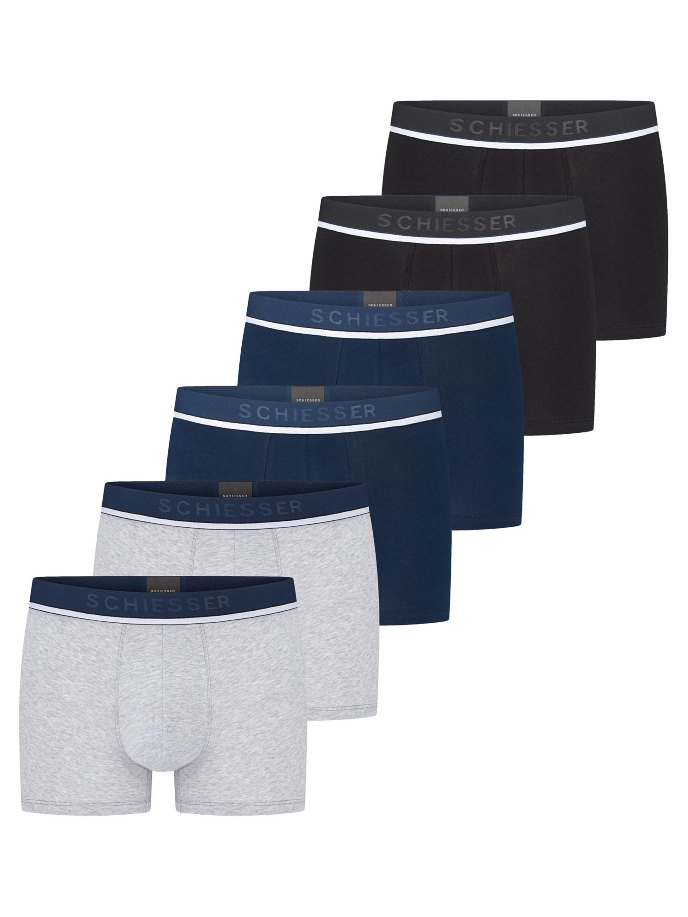 SCHIESSER Boxershorts '95/5 Cotton'‌‌‌‌‌‌‌ in M in graumeliert, Produktansicht