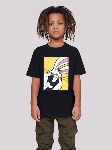 F4NT4STIC Shirt 'Looney Tunes Bugs Bunny Laughing' in Black: front