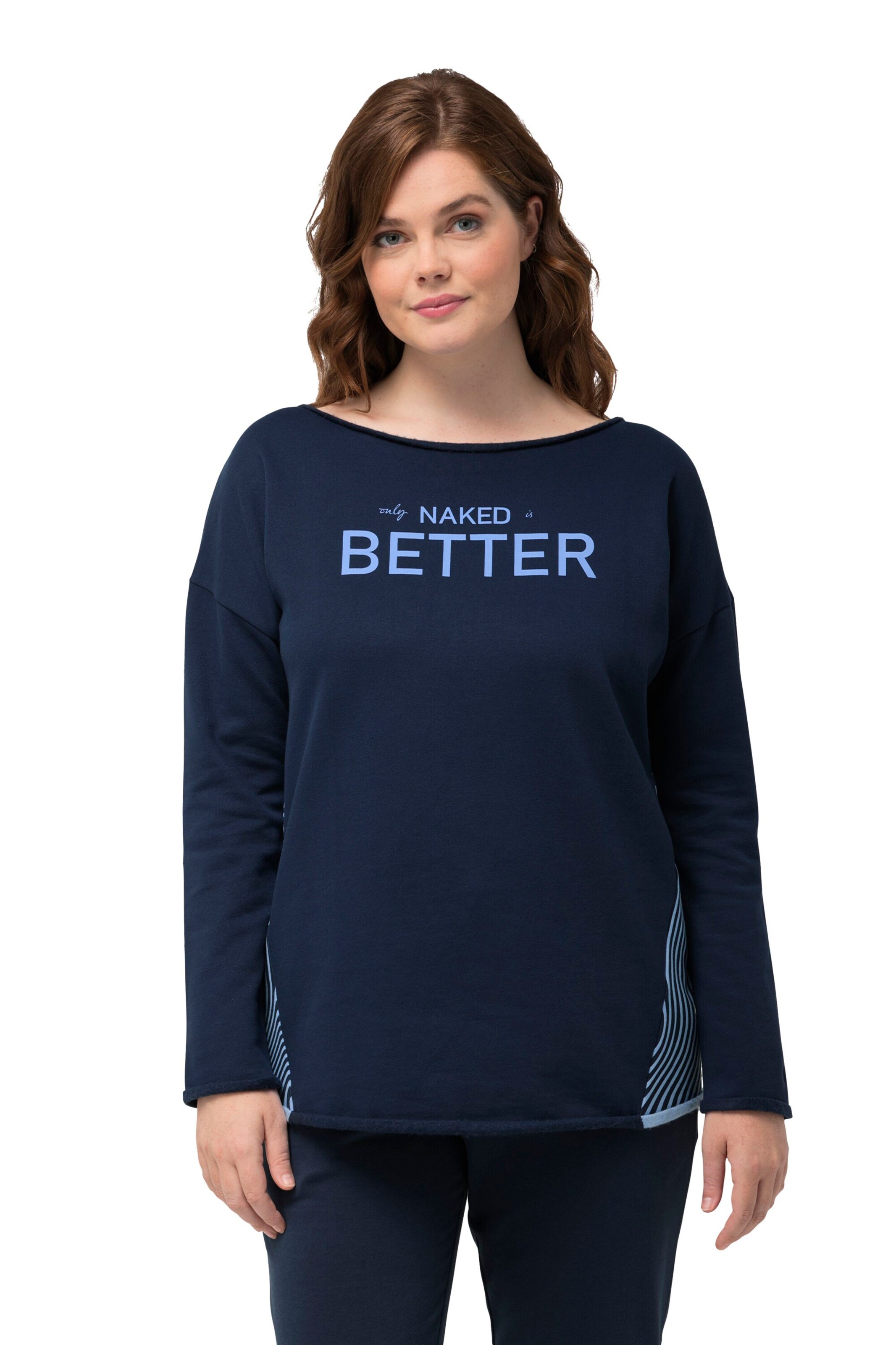 Ulla Popken Sweatshirt in Blue: front