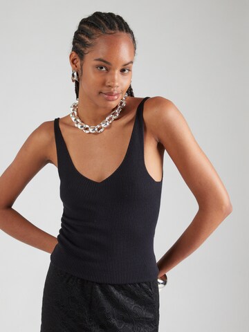 Top in maglia 'VIWENNIE' di VILA in nero: frontale