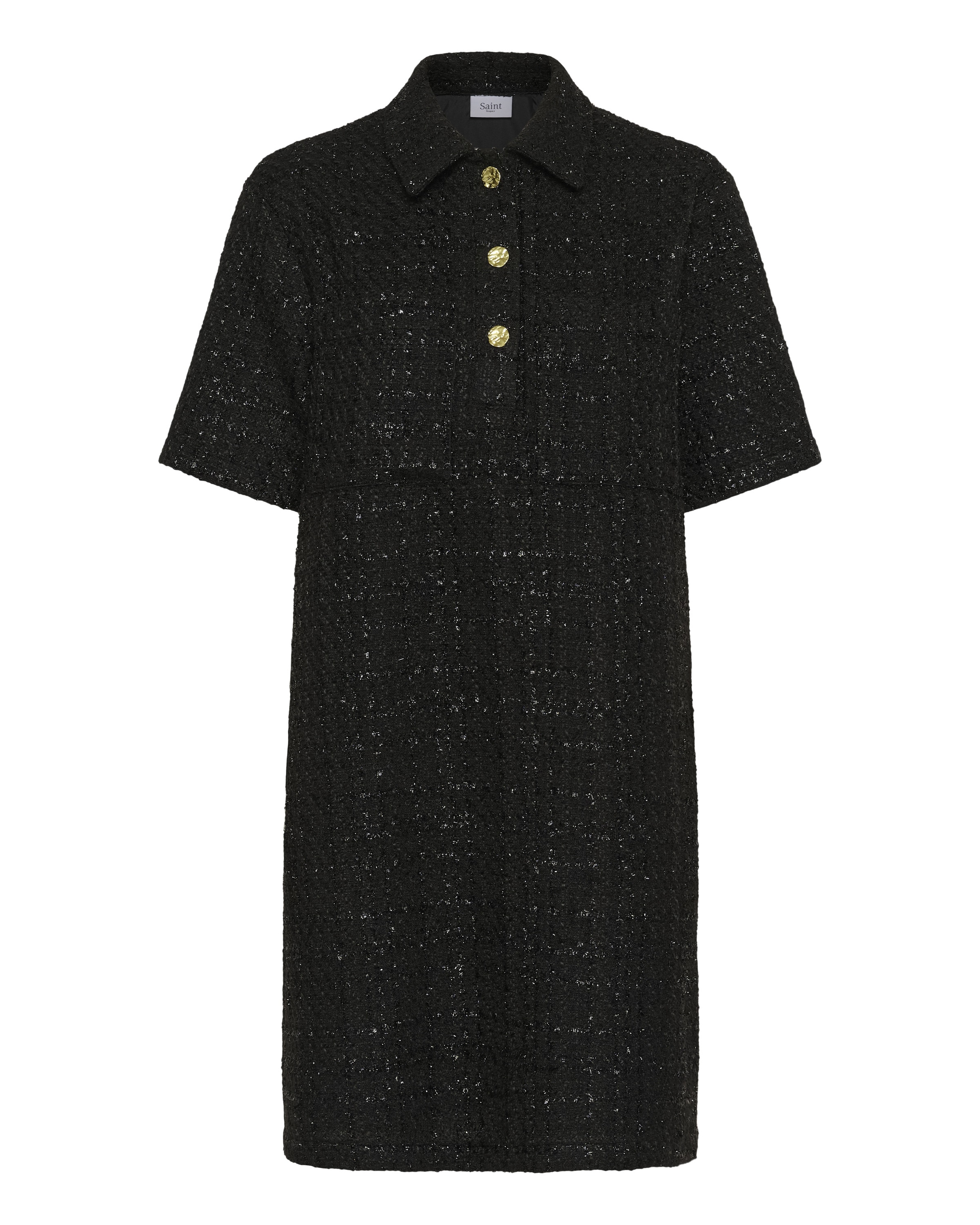 SAINT TROPEZ Jurk 'SZNigella' in Zwart: voorkant