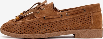 Mocassin Derimod en marron : devant