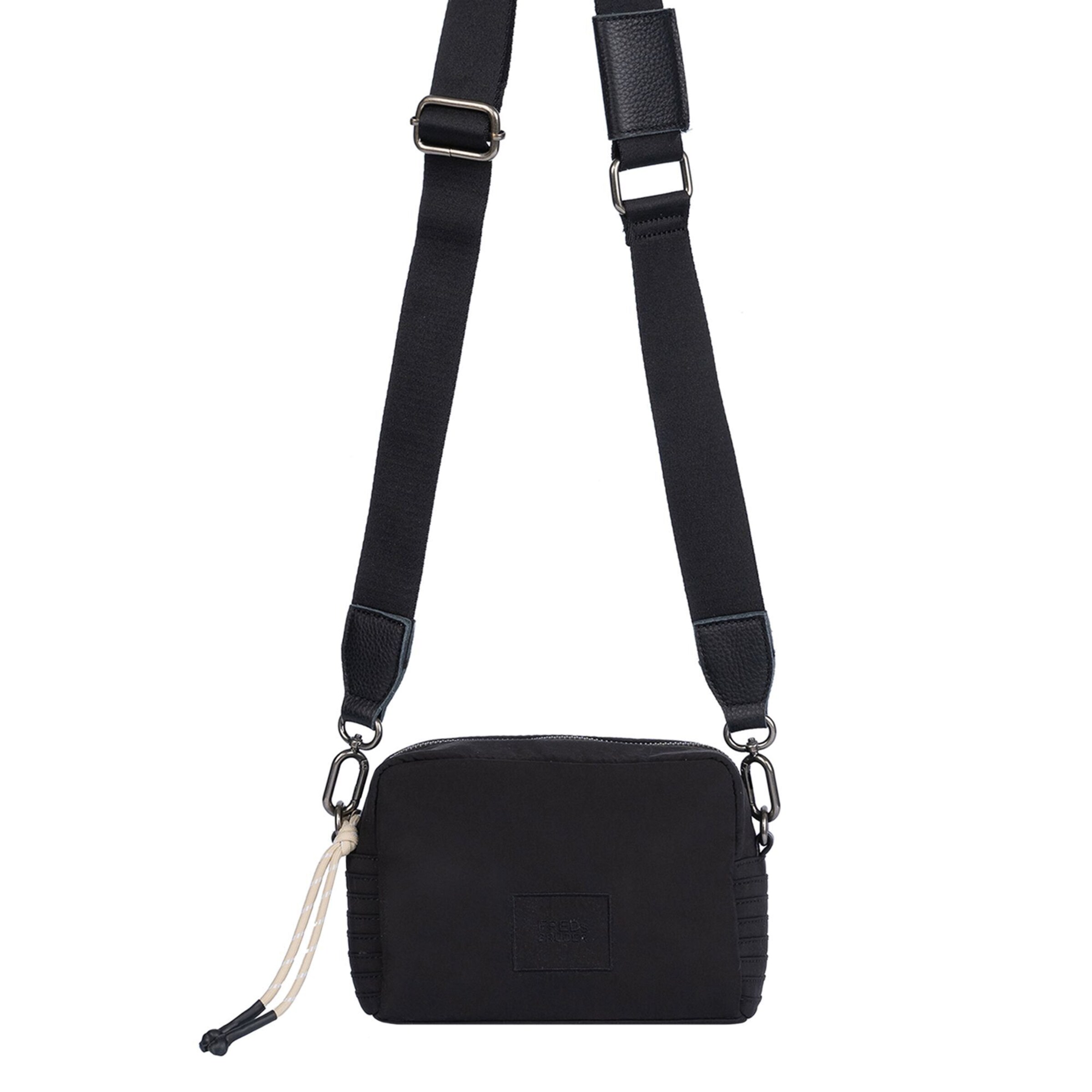 FREDsBRUDER Umhängetasche 'Friends For Life' in Schwarz: Vorderseite