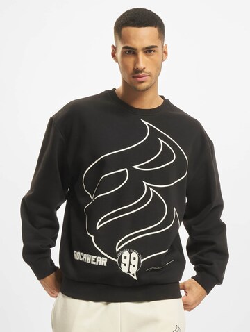 ROCAWEAR Sweatshirt 'Courtside' in Zwart: voorkant