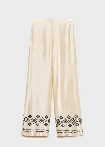 MANGO Wide leg Pants 'Ziad-a' in Beige
