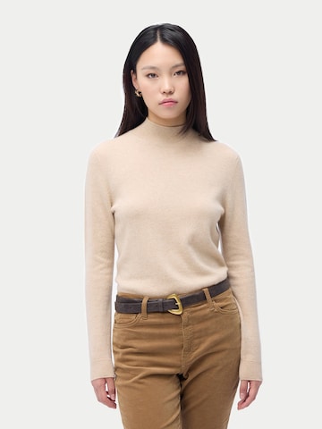 GOBI Cashmere Tröja 'Women's Essential Cashmere Mock Neck Sweater' i beige