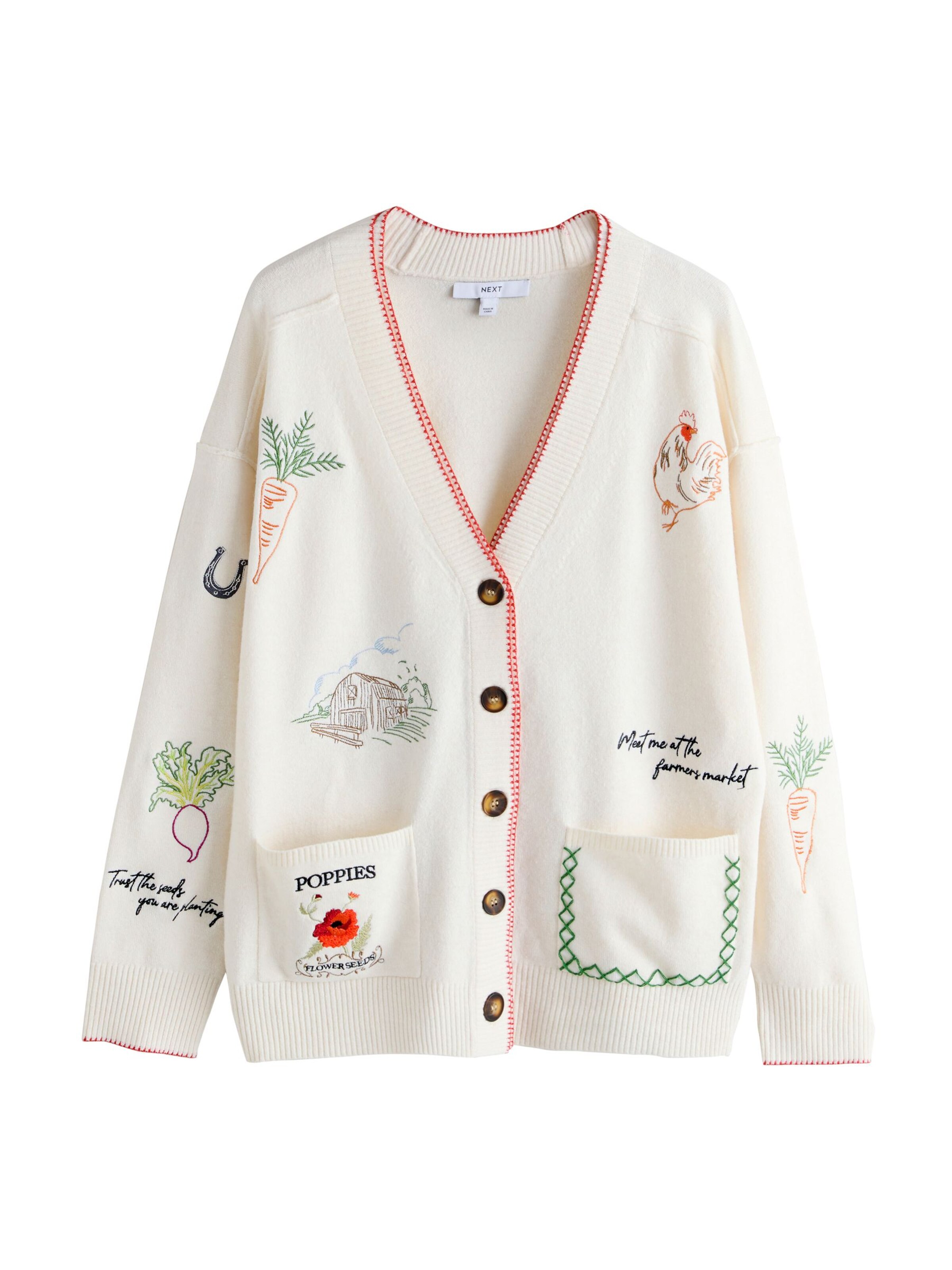 Next Kardigán - bézs: elől