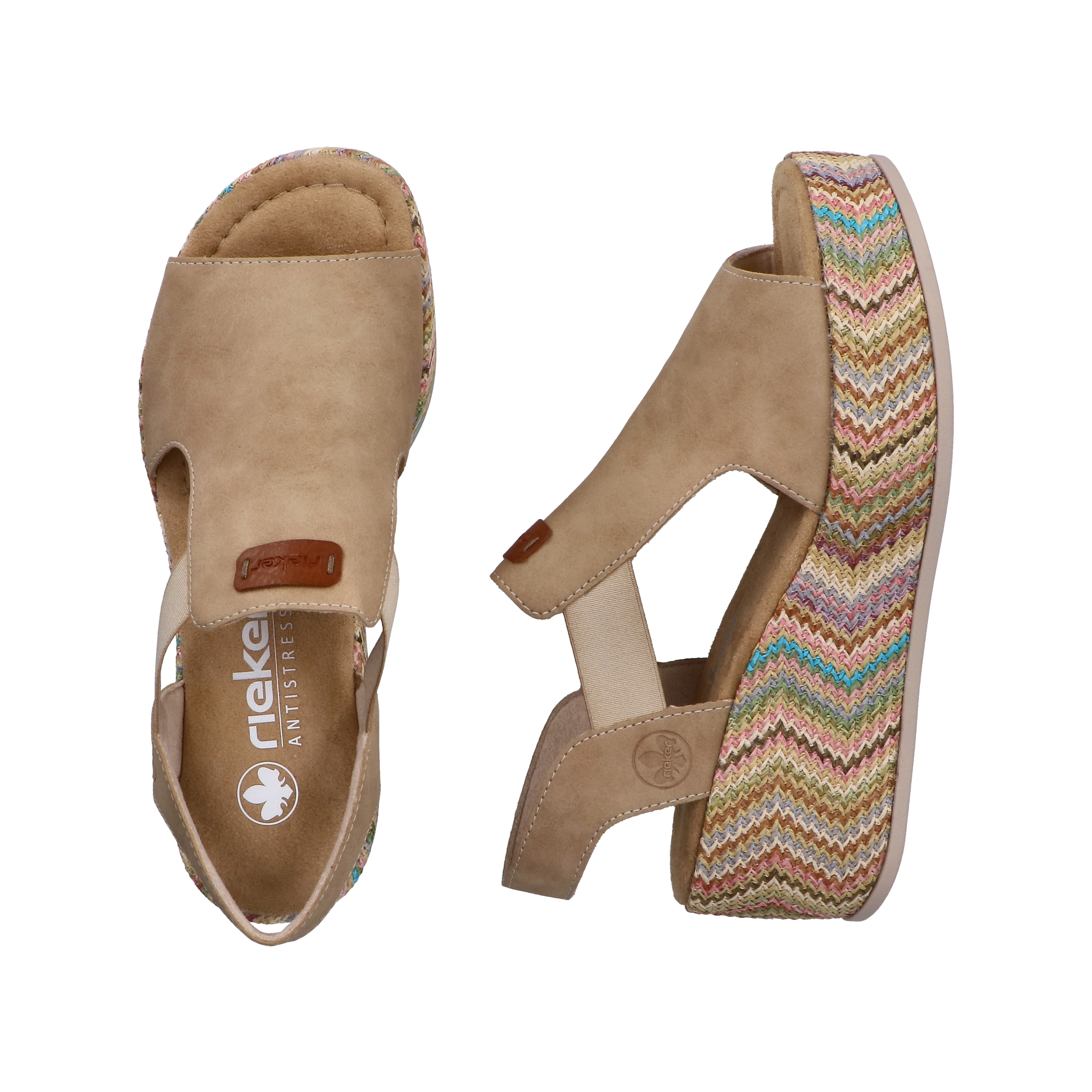 Rieker Keilsandaletten in Beige