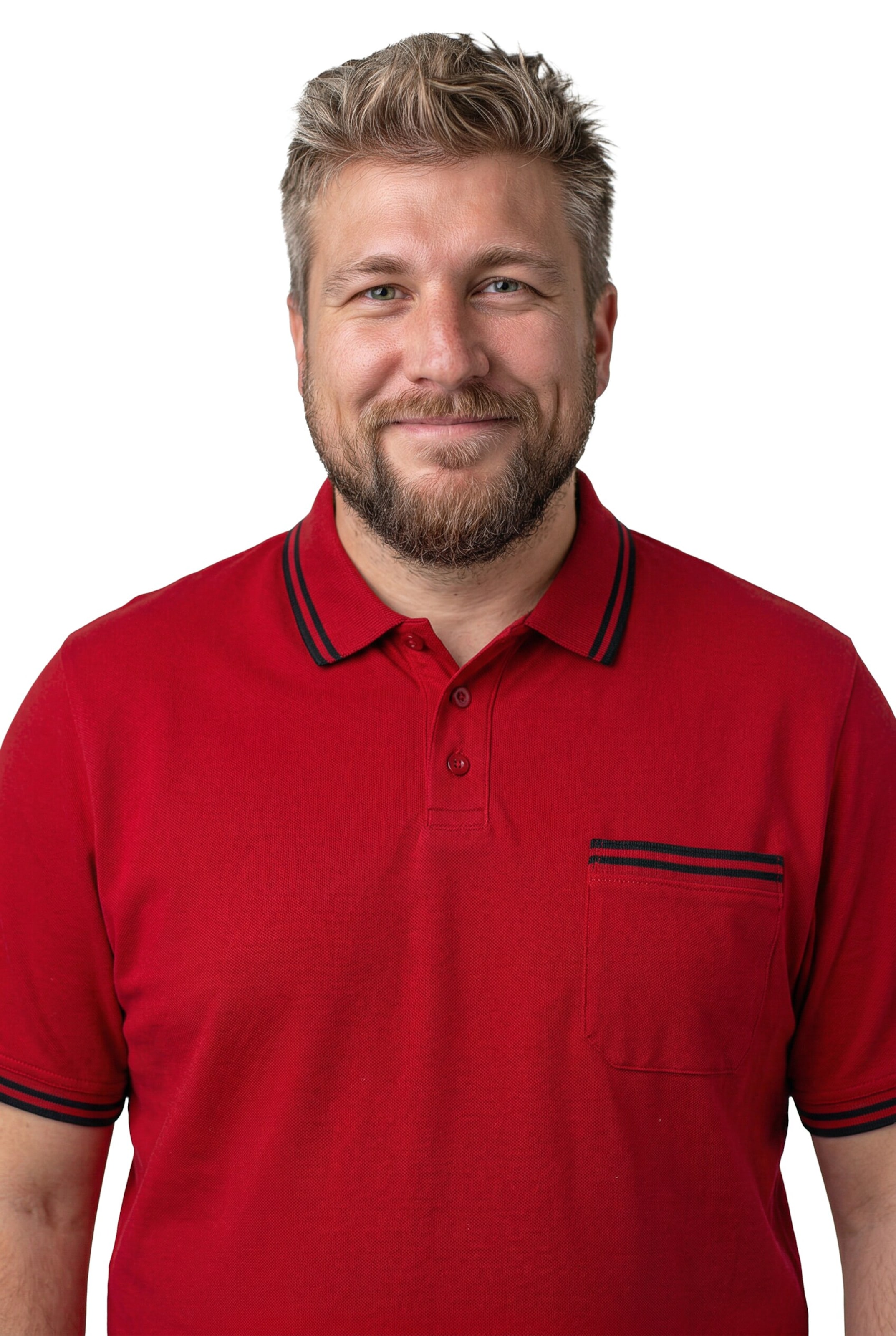 Men Plus Shirt in Red
