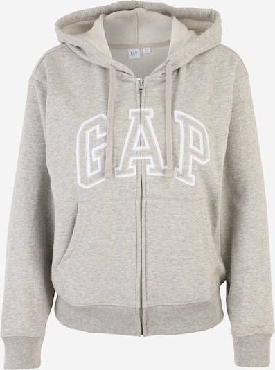 Džemperis 'HERITAGE' iš Gap Petite, spalva – pilka / balta, Prekių apžvalga