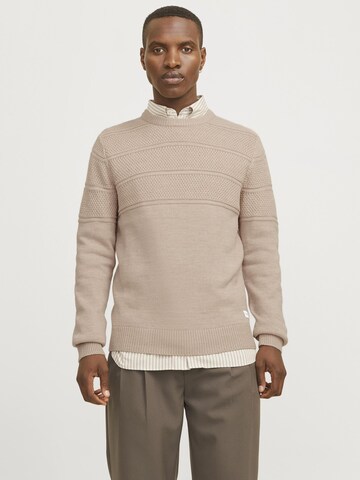 Pull-over JACK & JONES en beige : devant