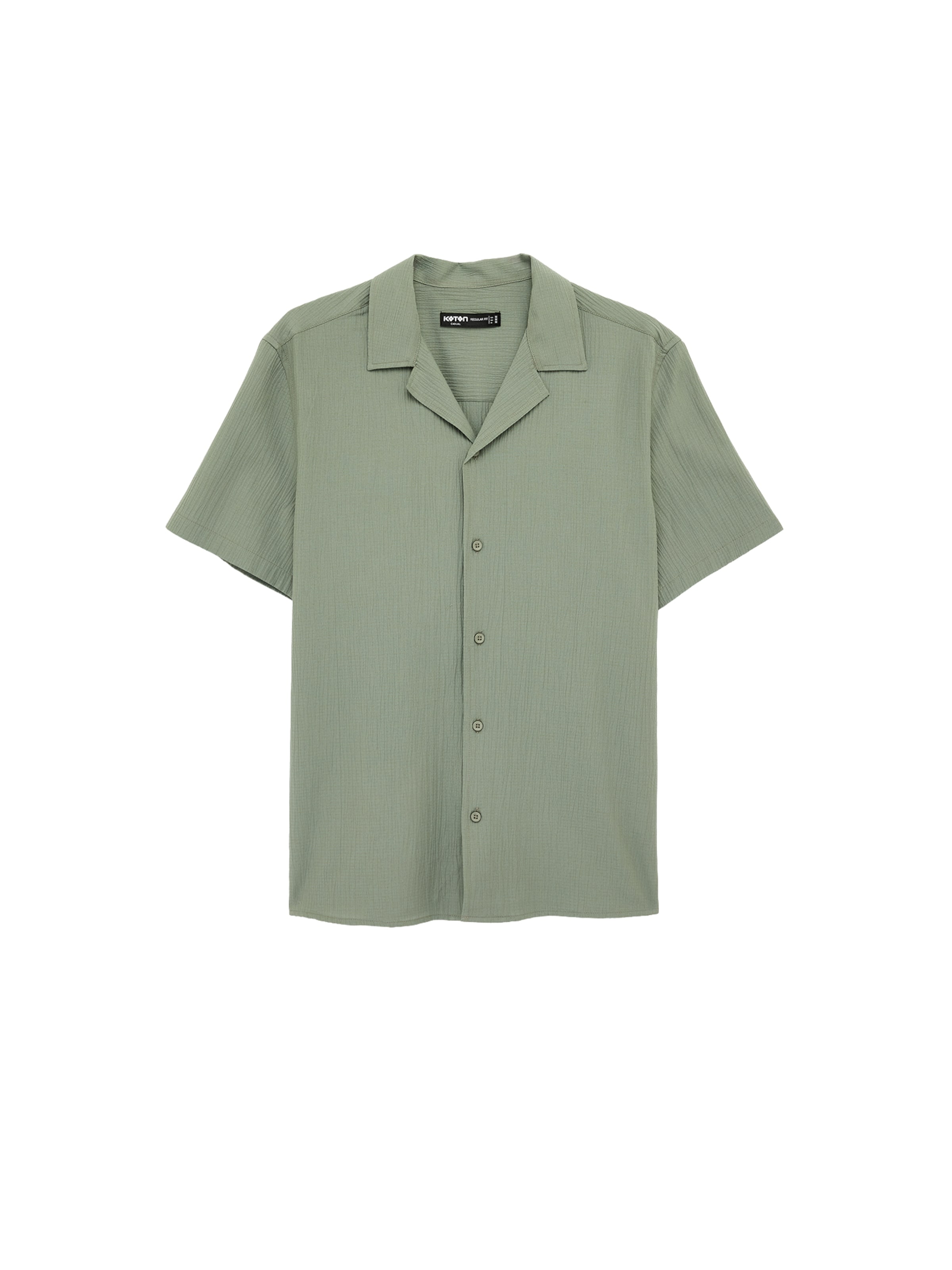 Koton Regular fit Overhemd in Groen: voorkant