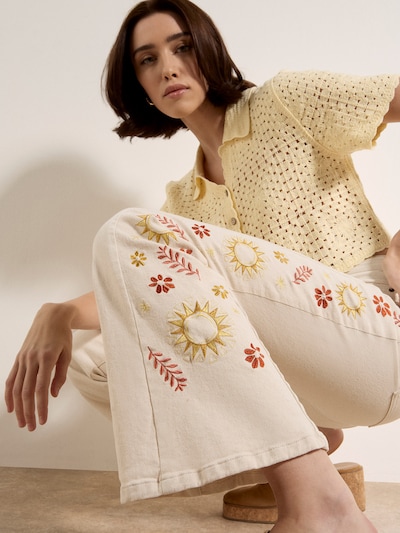 Apricot Jean en beige, Vue avec produit