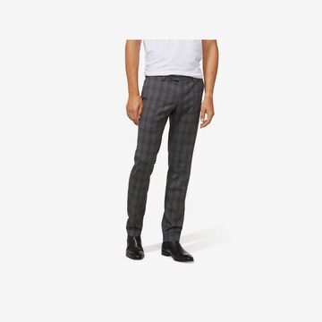 Digel Slim fit Pleated Pants in Grey: front