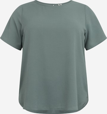 Camicia da donna 'Vica' di ONLY Carmakoma in verde: frontale
