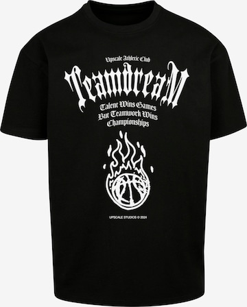MT Upscale Shirt 'Teamdream' in Zwart: voorkant