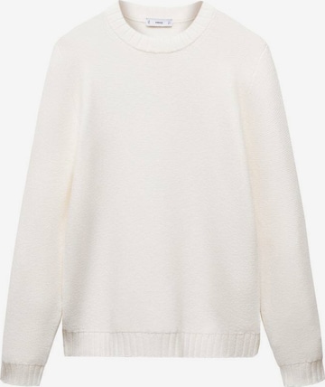 MANGO MAN Sweater 'Loto' in White: front