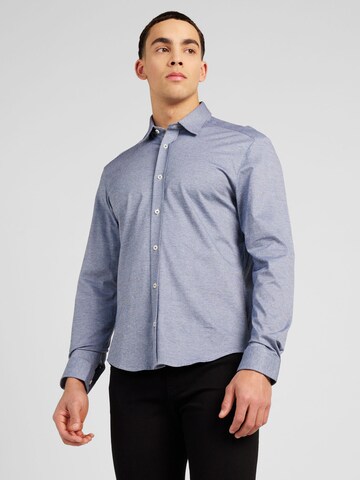 BOSS - Ajuste regular Camisa 'LIAM' en azul: frente