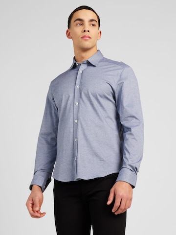BOSS Black Regular fit Button Up Shirt 'LIAM' in Blue: front