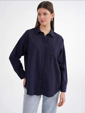 MixRay Blouse in Blauw: voorkant