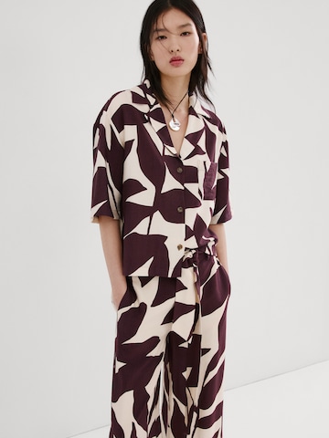 MANGO Blúz 'PLUMAS' - bézs: elől