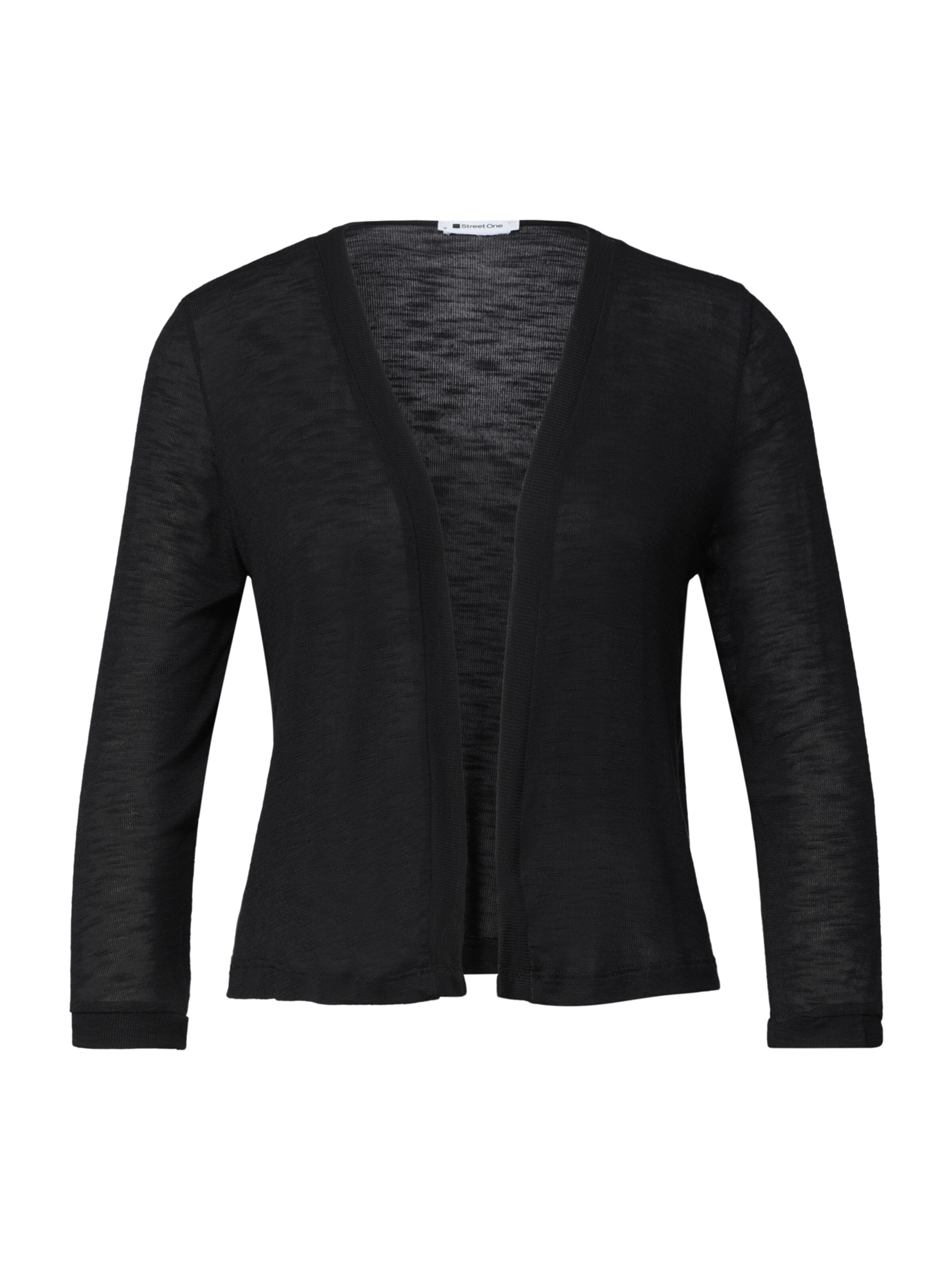 STREET ONE Knit Cardigan 'Suse' in Black: front