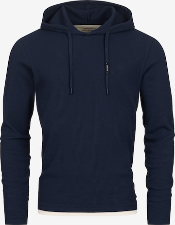 INDICODE JEANS Sweatshirt 'INMarto' in Blauw: voorkant