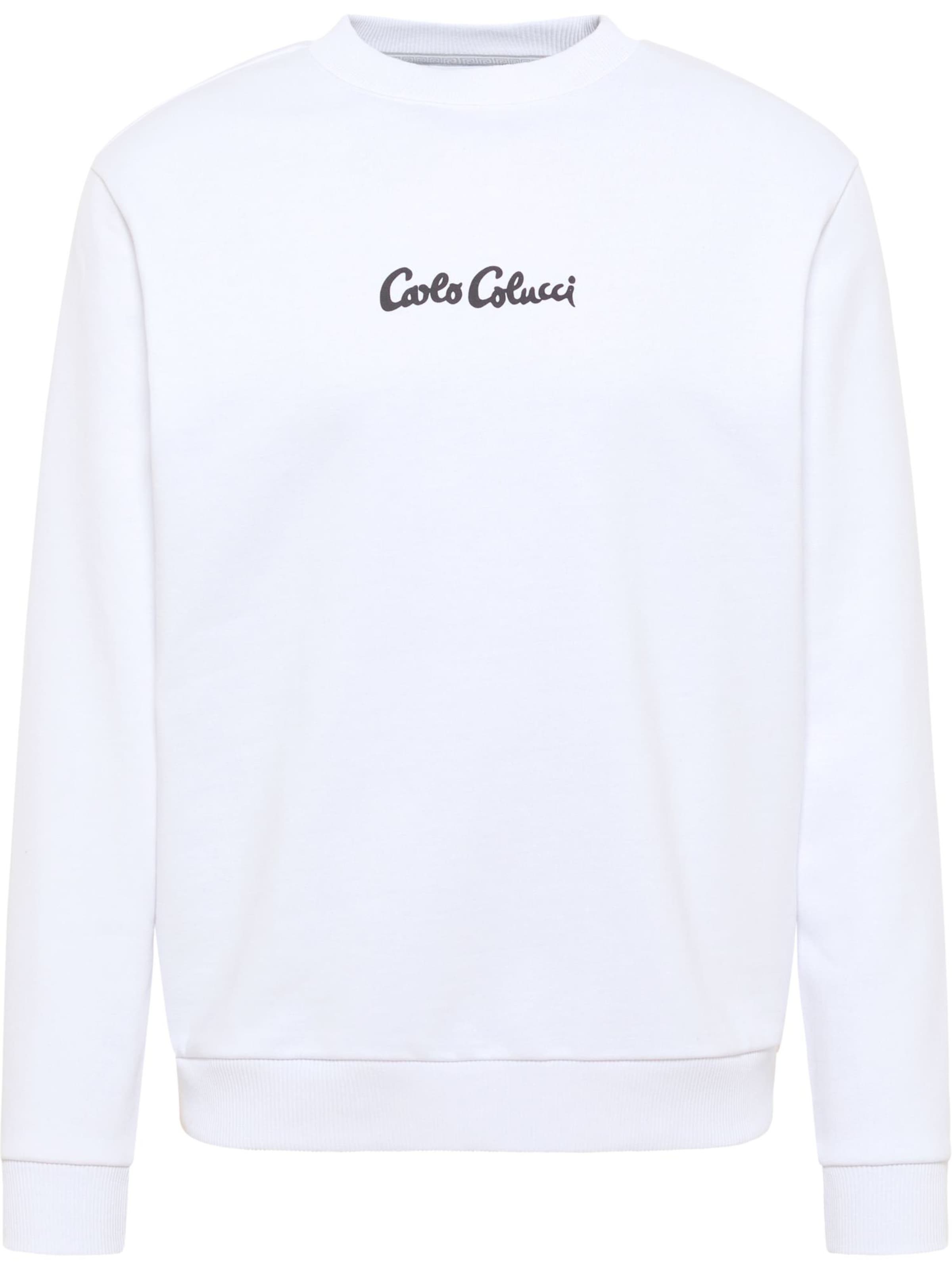 Sweat-shirt ' Dioda ' Carlo Colucci en blanc : devant