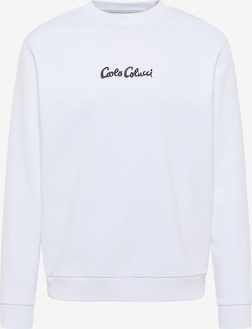 Carlo Colucci Sweatshirt ' Dioda ' in Wit: voorkant