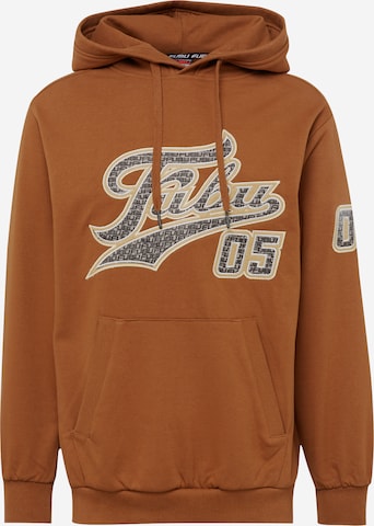 FUBU Sweatshirt in Brown: front