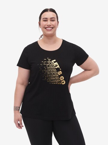 Active by Zizzi - Camiseta 'ALOGO' en negro: frente