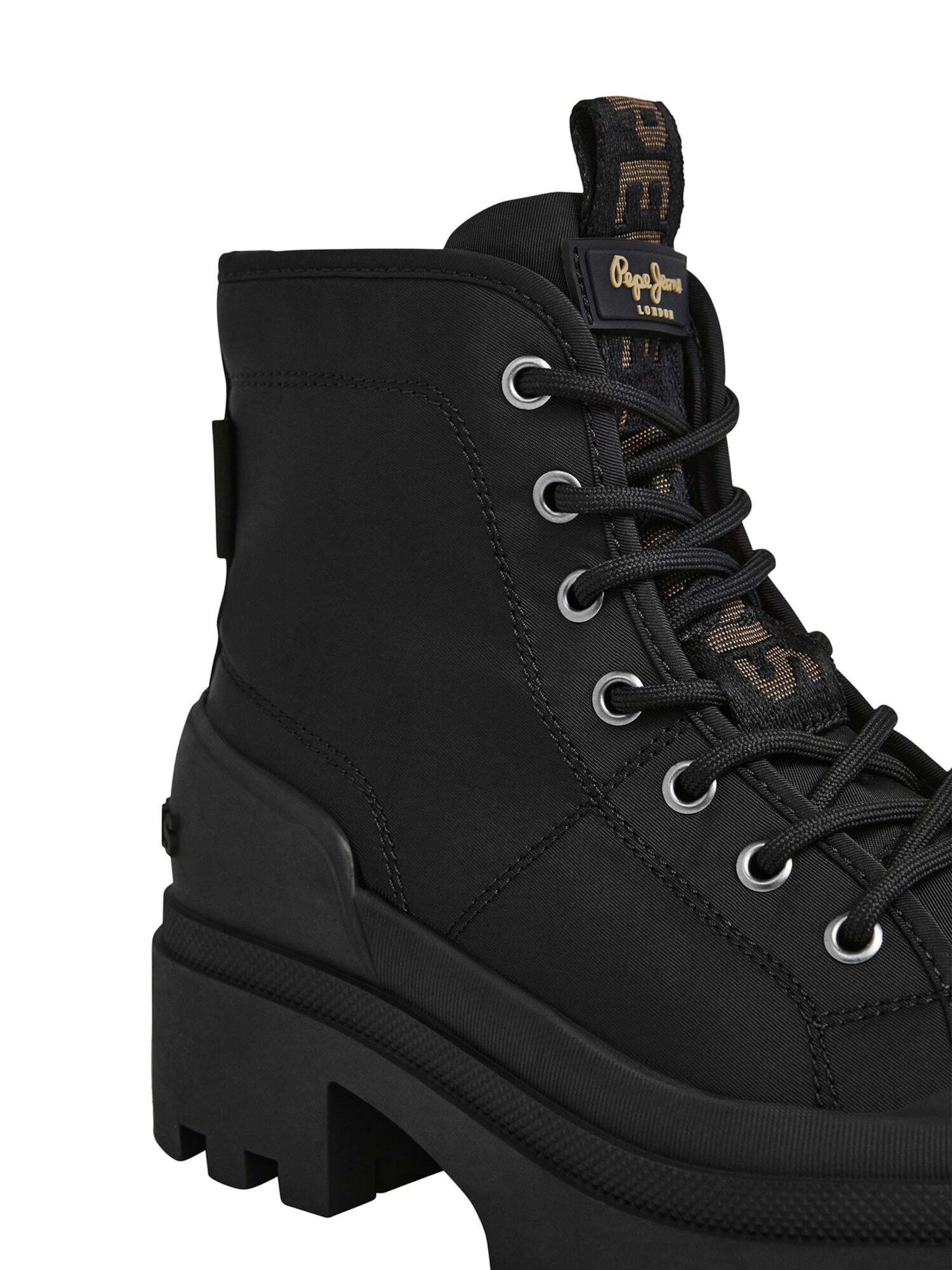 Bottines à lacets 'HALE CITY W' Pepe Jeans en noir